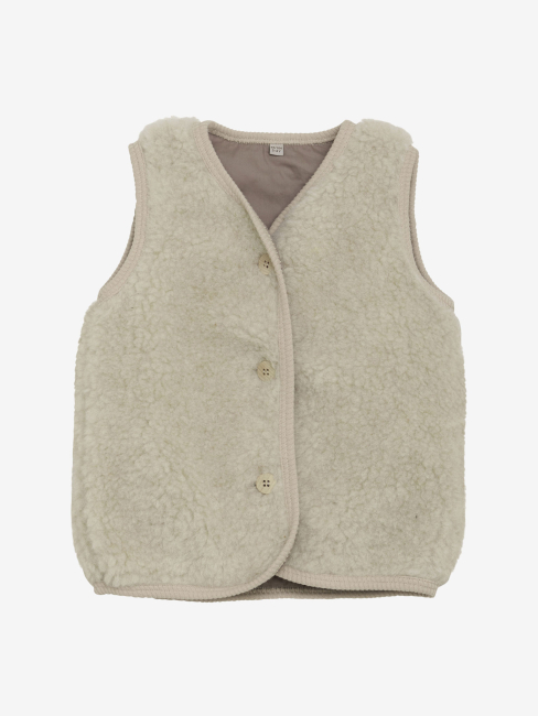 Huttelihut Weste Wollteddy Cement