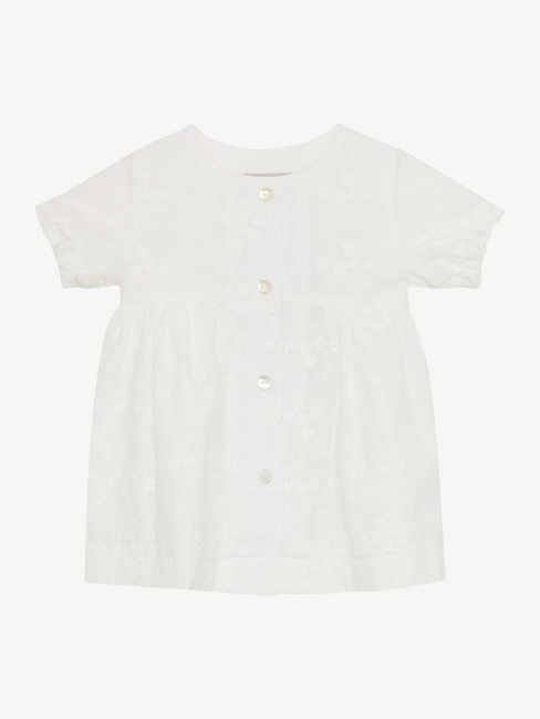 Huttelihut Baby Kleid Embroidery Antique White