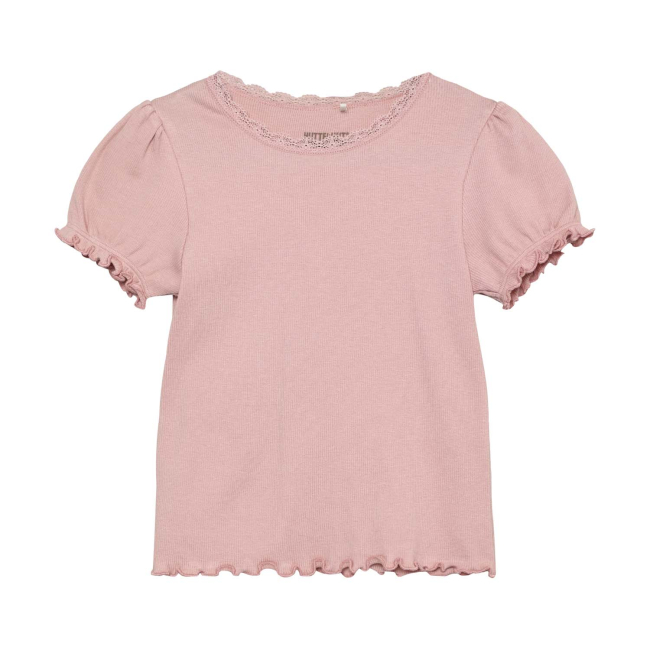 Huttelihut basic T-shirt Rib Pale Mauve
