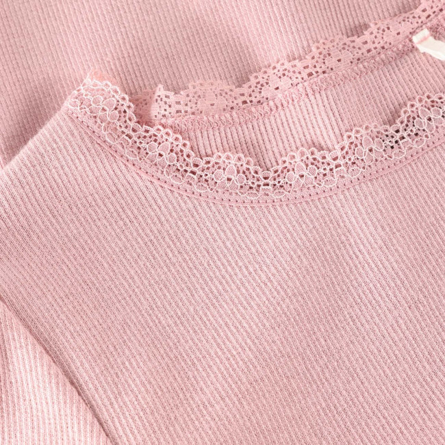 Huttelihut basic T-shirt Rib Pale Mauve