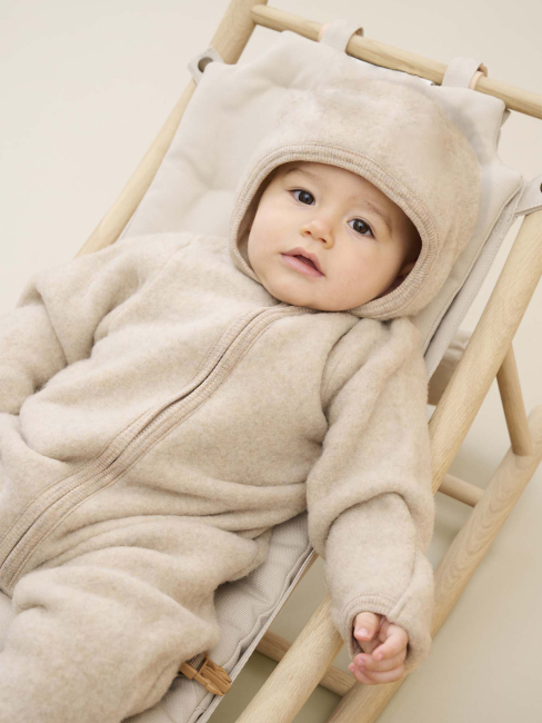 Huttelihut Wollfleece Anzug Camel Melange