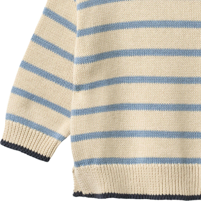 Wheat Strickpullover faded denim stripe