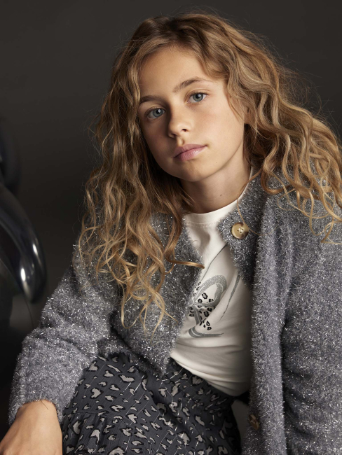 Creamie Langarmshirt Cloud mit silbernem Glitzer und Pailletten