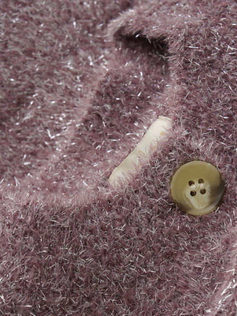 Creamie Strickjacke mit Glitzer Crushed Berry