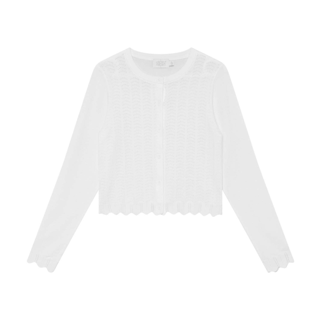 Creamie Cardigan Pointelle Cloud