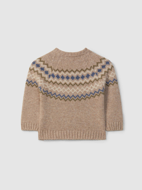 Laranjinha I5692 JACQUARD Strickpullover Beige