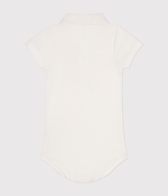 Petit Bateau Kurzärmeliger Baby-Body mit Polokragen aus Baumwolle