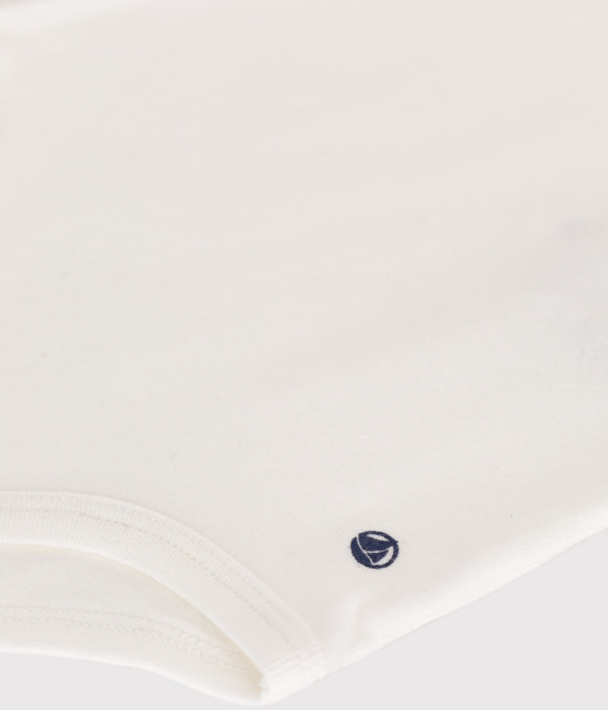 Petit Bateau Kurzärmeliger Baby-Body mit Polokragen aus Baumwolle