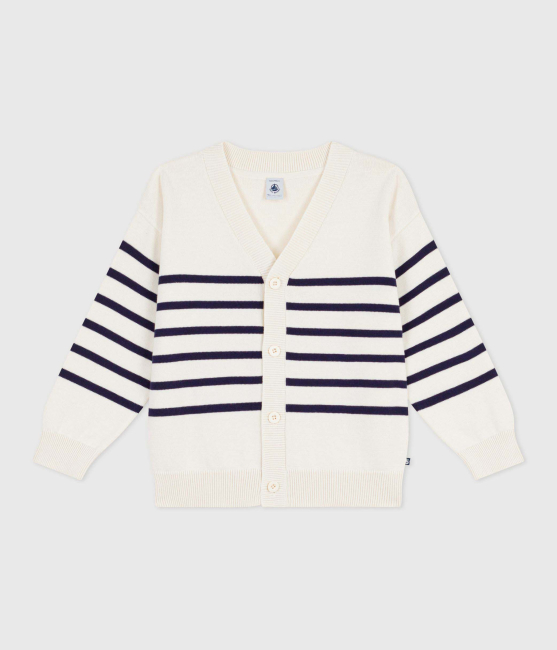 Petit Bateau Kinder-Cardigan aus Baumwolle mit Streifen