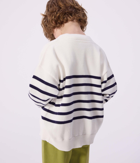 Petit Bateau Kinder-Cardigan aus Baumwolle mit Streifen