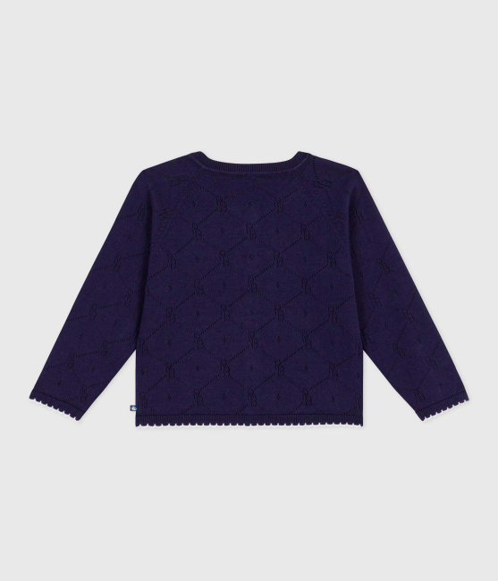 Petit Bateau Kinder-Cardigan aus einfarbiger Baumwolle