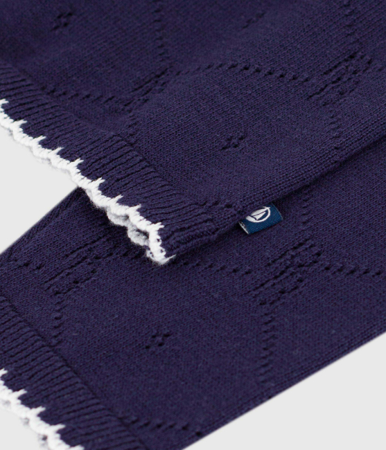 Petit Bateau Kinder-Cardigan aus einfarbiger Baumwolle