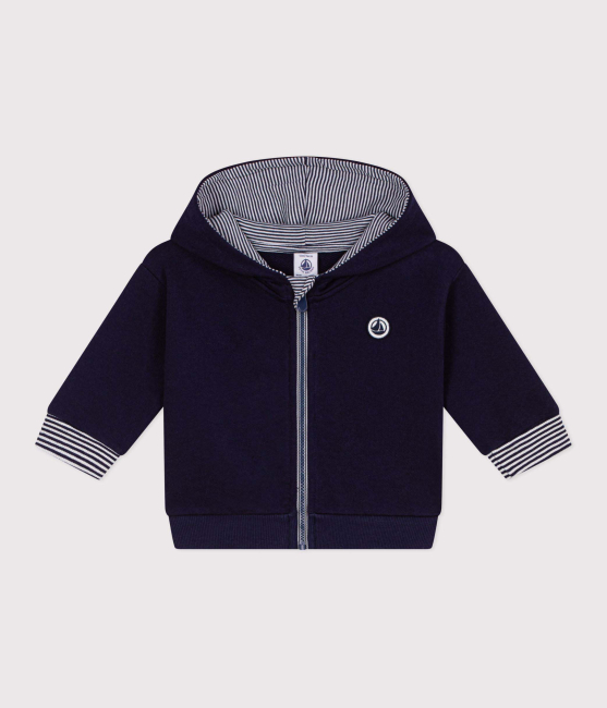 Petit Bateau Baby-Kapuzensweatshirt aus Baumwolle mit Streifenverzierungen