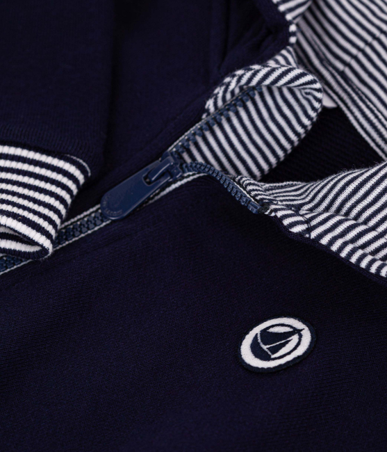 Petit Bateau Baby-Kapuzensweatshirt aus Baumwolle mit Streifenverzierungen