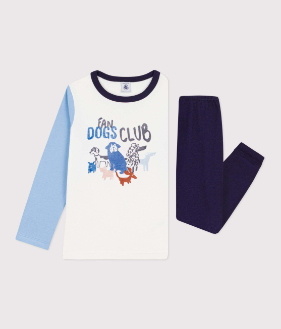 Petit Bateau Kinder-Pyjama aus Baumwolle mit Hundemotiv