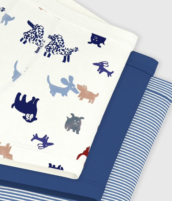 Petit Bateau Set Jungen-Boxershorts aus Baumwolle mit Hundemotiv