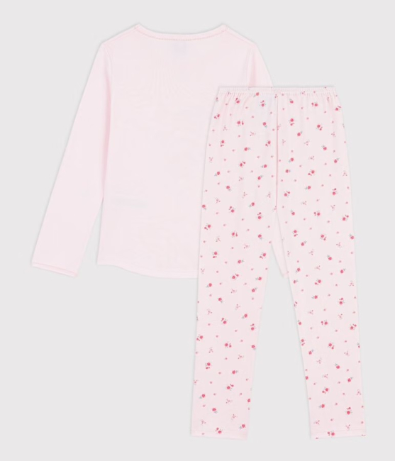 Petit Bateau Mädchen-Pyjama aus Baumwolle mit Blumenmotiv BARELY/MULTICO