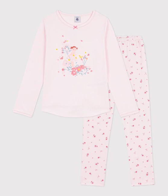 Petit Bateau Mädchen-Pyjama aus Baumwolle mit Blumenmotiv BARELY/MULTICO