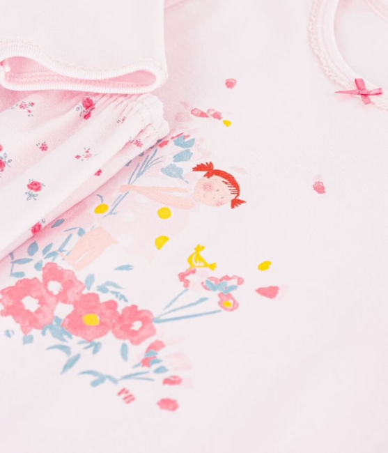Petit Bateau Mädchen-Pyjama aus Baumwolle mit Blumenmotiv BARELY/MULTICO