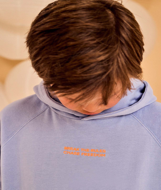 AO76 clyde Hoodie break light blue