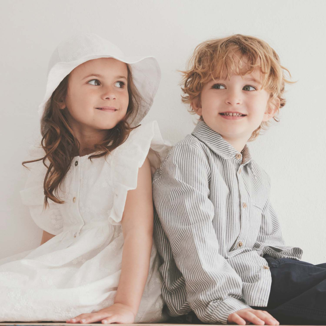 Huttelihut Sommerkleid Embroidery mit Rüschen Antique White