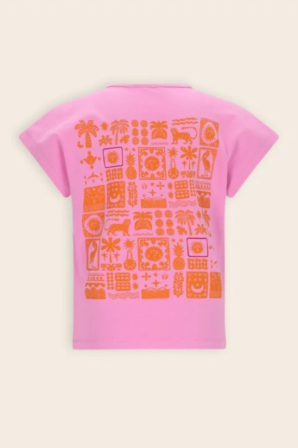 NoNo Tshirt big back print Camelia Pink