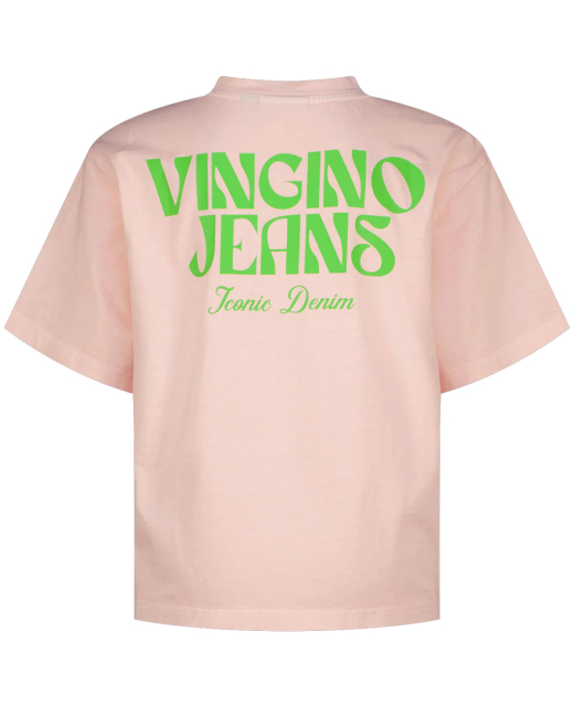 Vingino T-shirt Icon-logo tee dye Fairy Pink