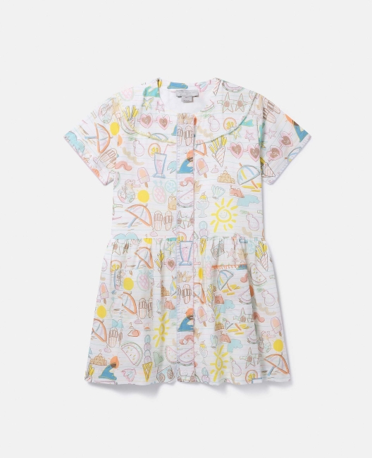 Stella McCartney Hemdkleid mit Sommer-Motiven
