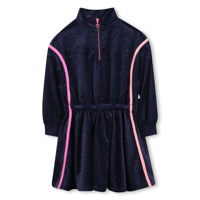 Billiebush Kleid aus glänzendem Samt Blue