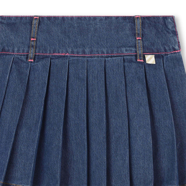 Billiebush Plisseerock aus Jeans Blue