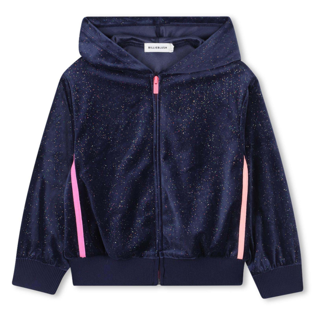 Billiebush Cardigan aus glänzendem Samt Blue