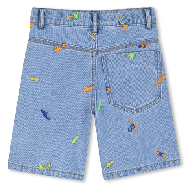 Billieblush Schorts denim Blau mit Haimotiv