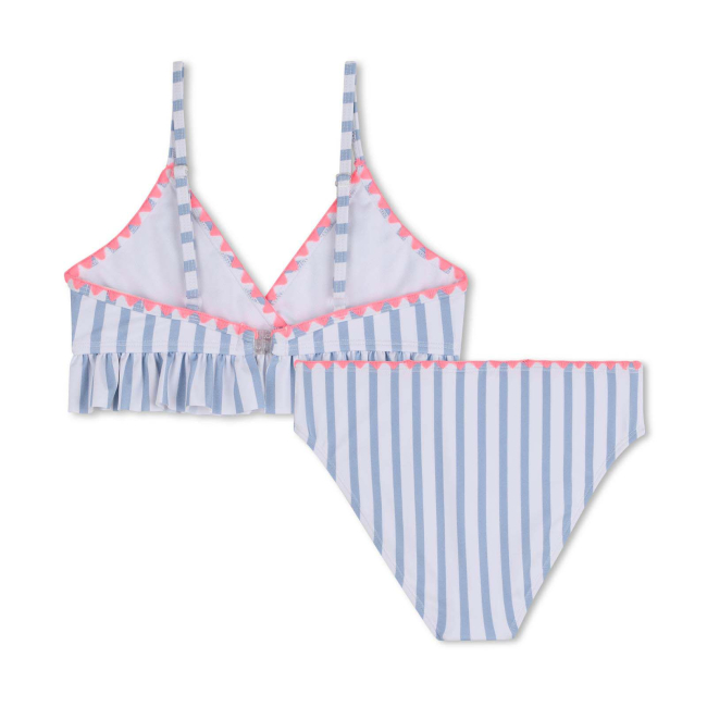 Billieblush 2-teiliger Badeanzug Blau weiss gestreift