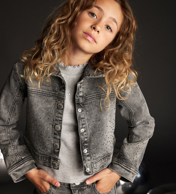 Creamie Jeansjacke Light Grey Denim