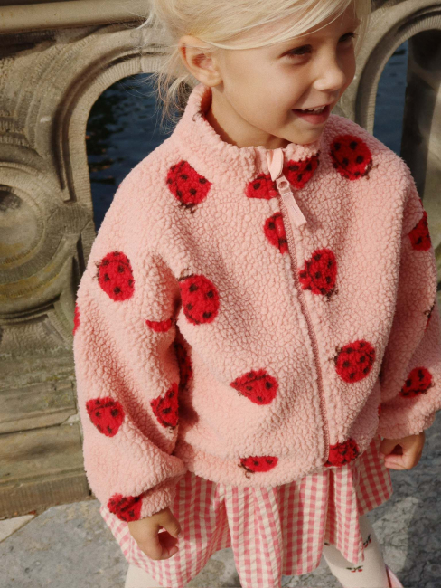 Konges Sløjd JODY TEDDY Fleecejacke GRS Ladybug Pink
