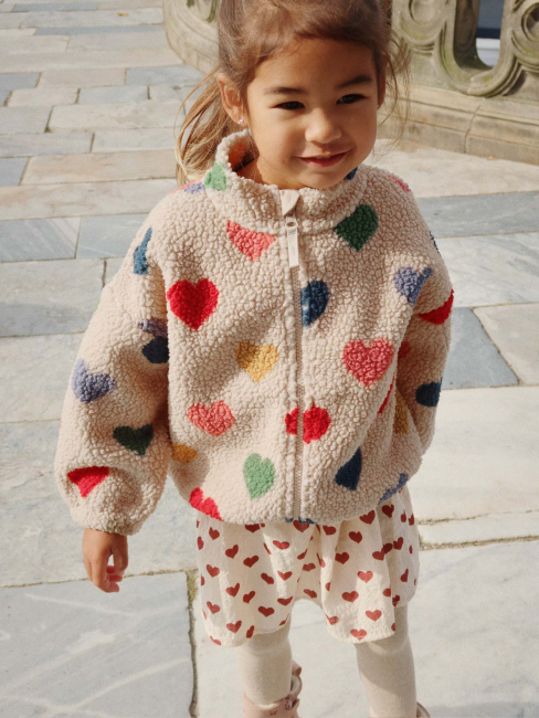 Konges Sløjd JODY TEDDY Fleecejacke GRS Bon COEUR coloré