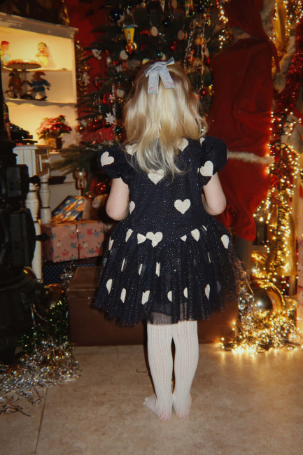 Konges Sløjd  HEARTLILY Kleid Couer Night Sky