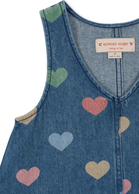 Konges Sløjd MAGOT Jeanskleid Gots Bon Couer Coloré