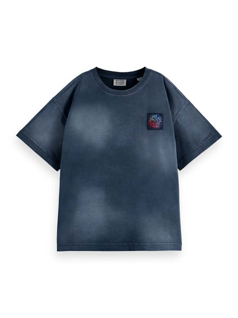 Scotch & Soda Back artwork loosefit Tshirt Carbon